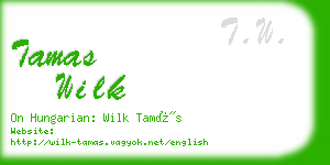 tamas wilk business card